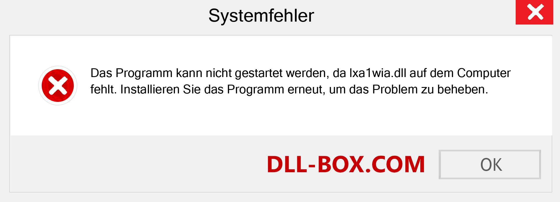 lxa1wia.dll-Datei fehlt?. Download für Windows 7, 8, 10 - Fix lxa1wia dll Missing Error unter Windows, Fotos, Bildern